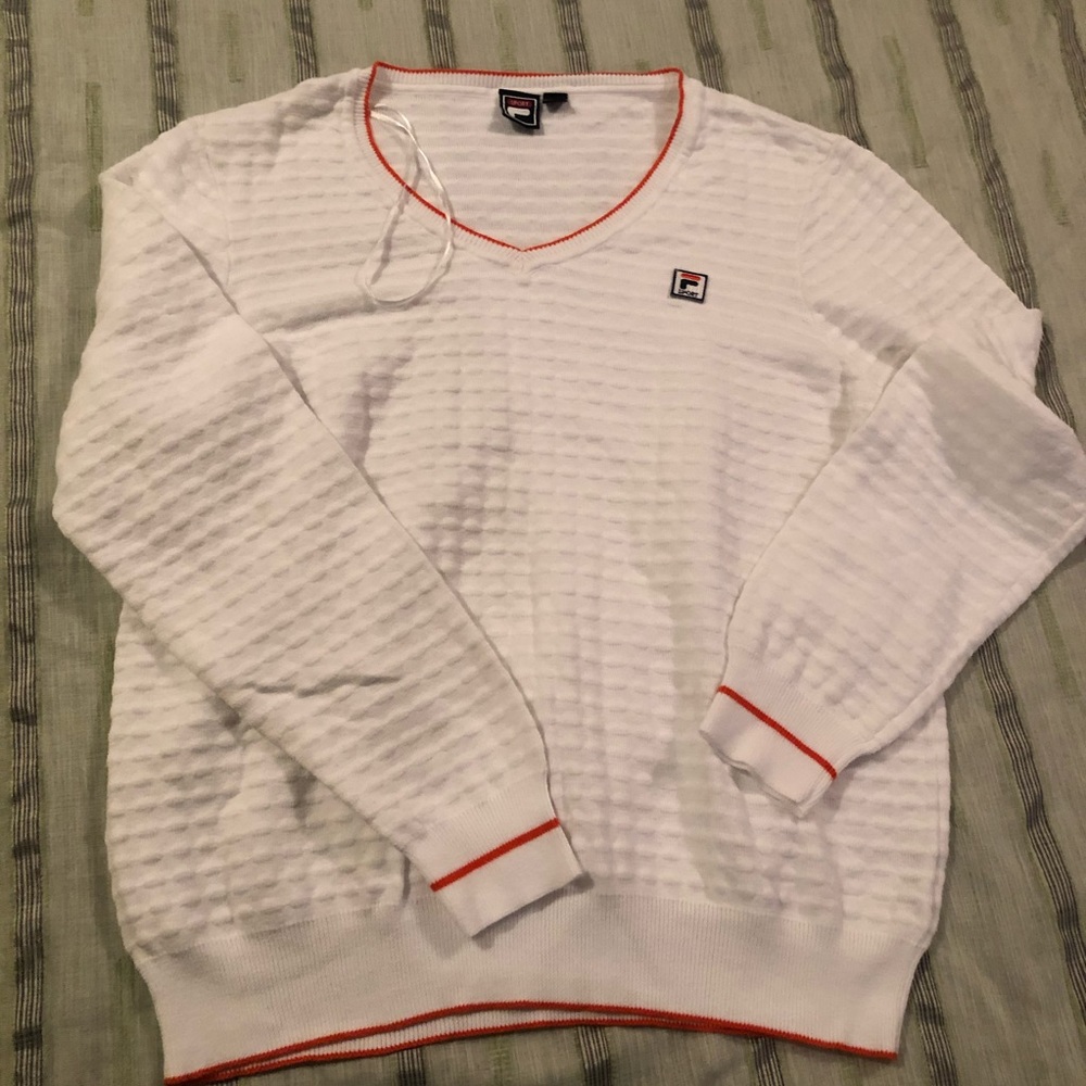 Women's Fila Sport Pullover Textured Cotton Sweater XL